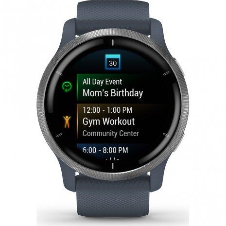 Garmin Venu 2 Smartwatch Heart Rate Monitor GPS Activity Watch AMOLED - Blue