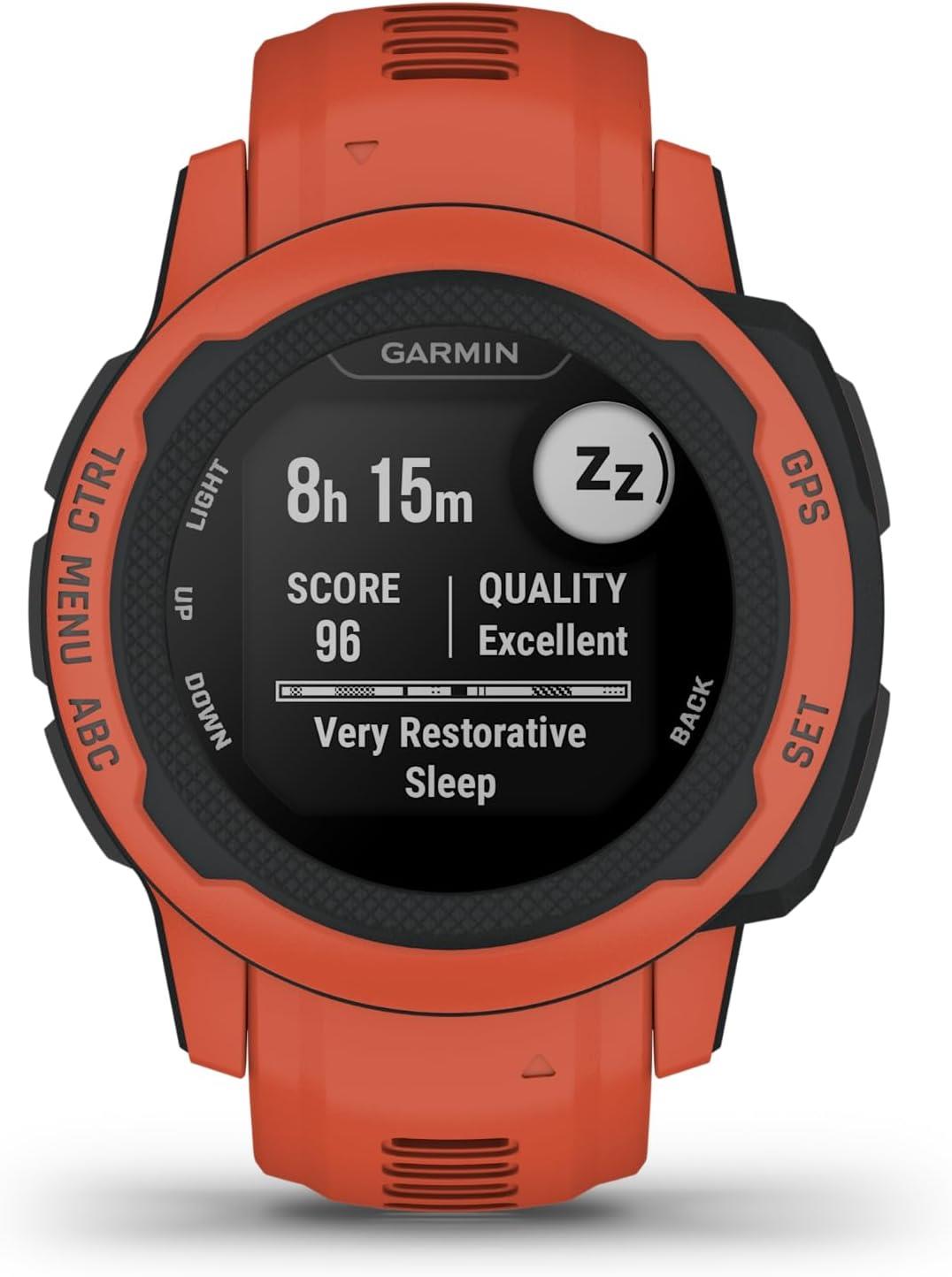 Garmin Instinct 2S Rugged GPS Smartwatch Heart Rate Monitor Poppy Newly Overhauled