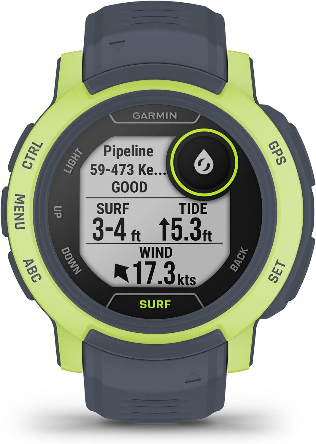 Garmin Instinct 2 Surf Edition GPS Smartwatch Heart Rate - Mavericks Newly Overhauled