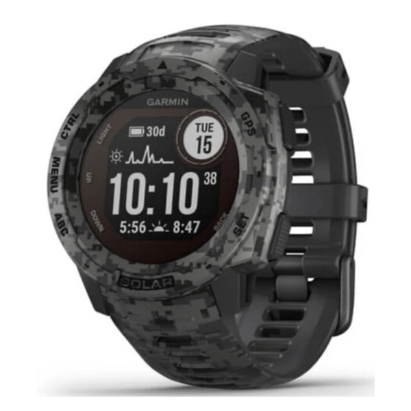 Garmin Instinct Solar Sports Watch Rugged GPS HRM Camo Graphite