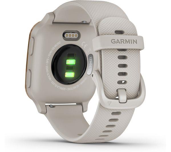 Garmin Venu Sq Music Edition GPS Smartwatch Activity Monitor Watch - Light Sand Gold