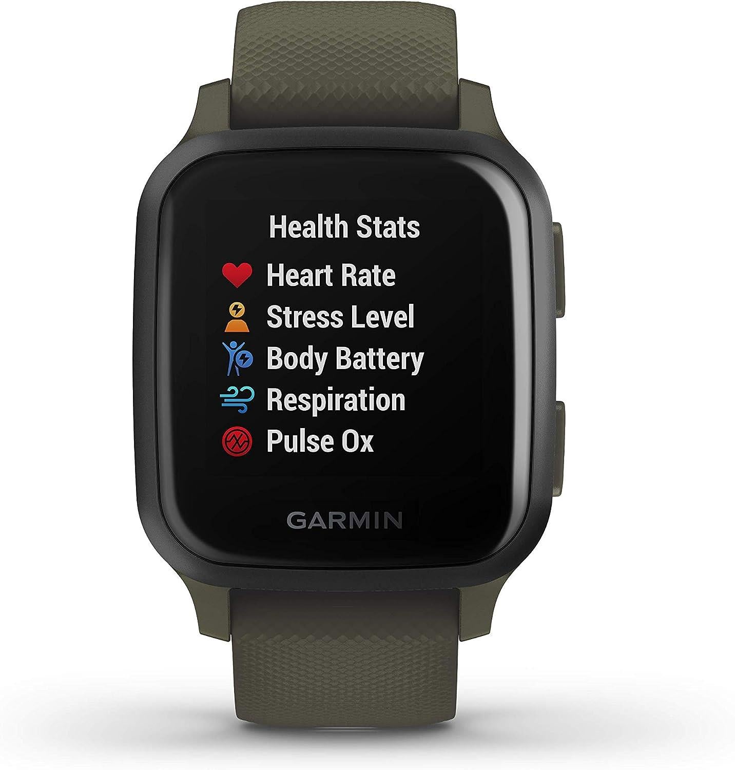 Garmin Venu Sq Music Smart GPS Watch Moss Green Newly Overhauled