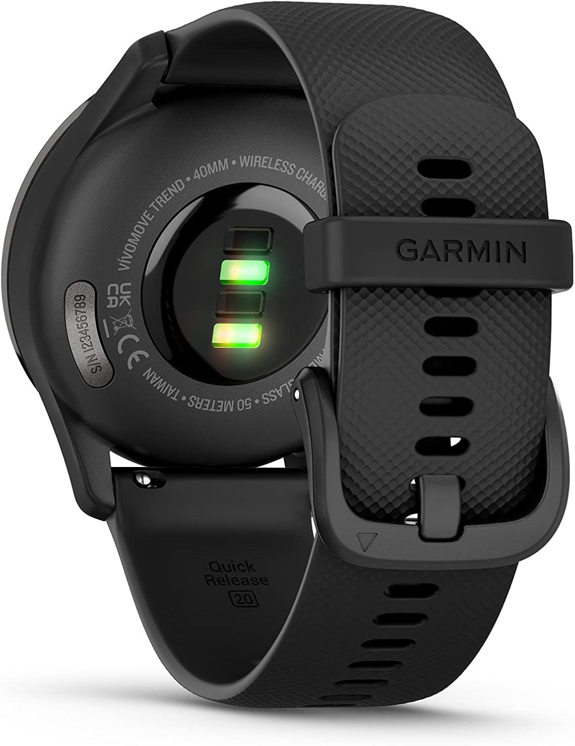 Garmin Vivomove Trend Stylish Activity Monitor Sports Watch - Black