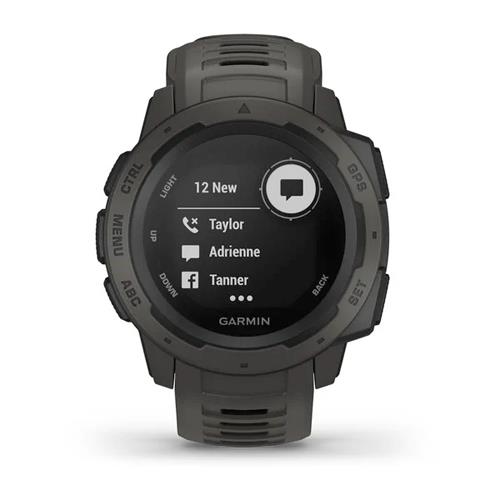 Garmin Instinct HRM Waterproof GPS Multisport Smart Watch - Graphite Newly Overhauled