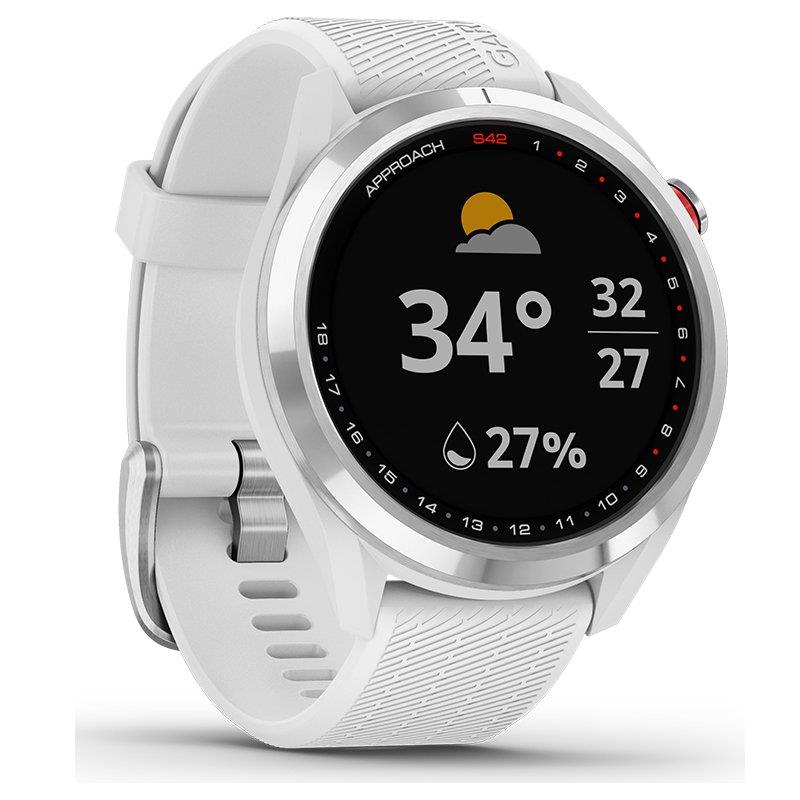 Garmin Approach S42 Golf Watch Sports GPS - Silver White Newly Overhauled