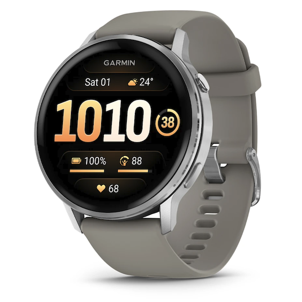 Garmin Venu 4 Premium GPS Sports Watch AMOLED Flashlight 45mm - Silver Grey