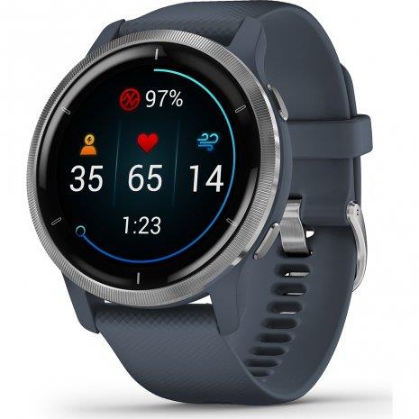 Garmin Venu 2 Smartwatch Heart Rate Monitor GPS Activity Watch AMOLED - Blue