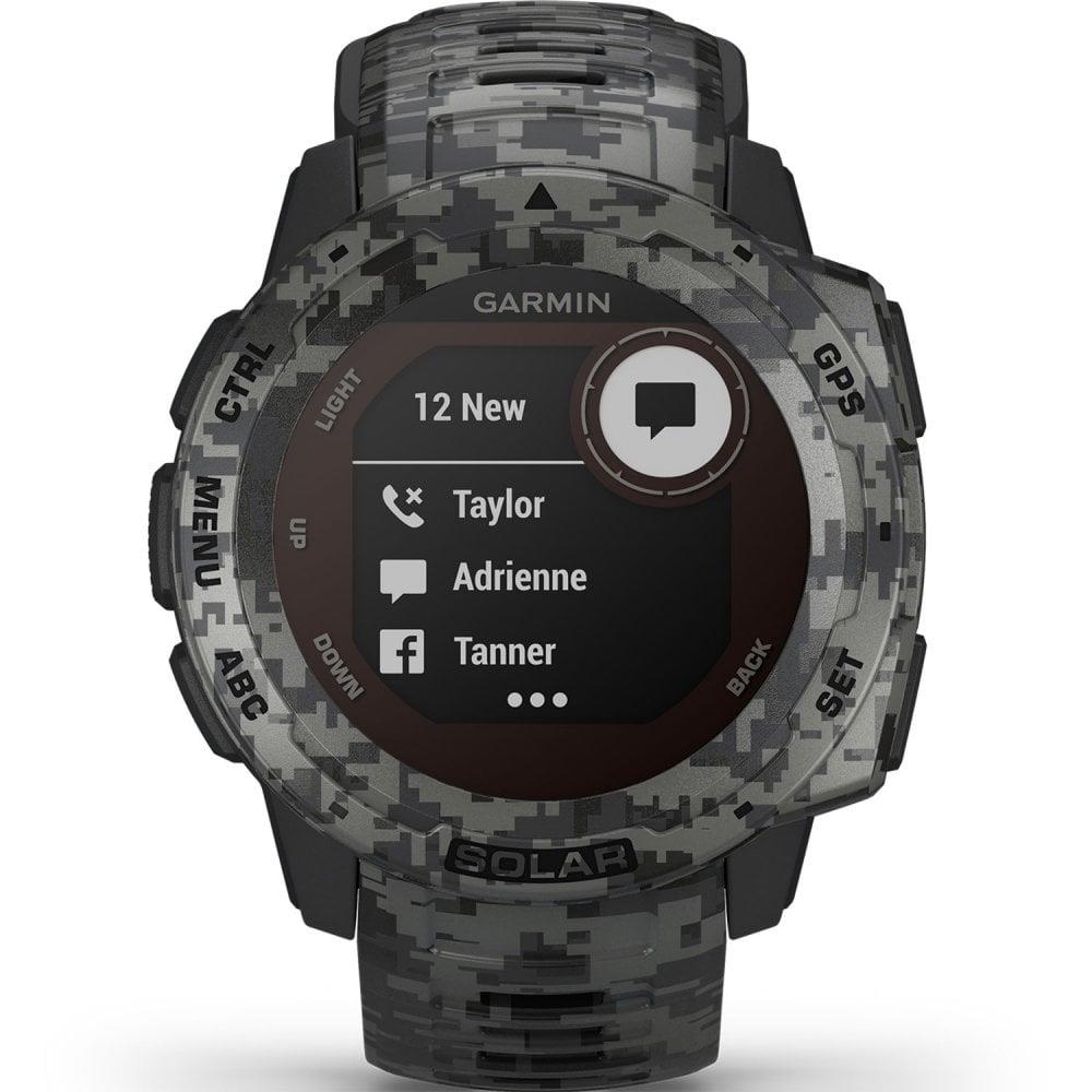 Garmin Instinct Solar Sports Watch Rugged GPS HRM Camo Graphite