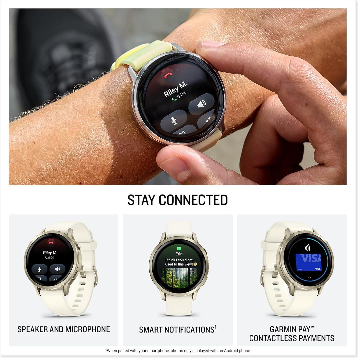 Garmin Venu 4 Premium GPS Sports Watch AMOLED Flashlight 41mm - Slate Black