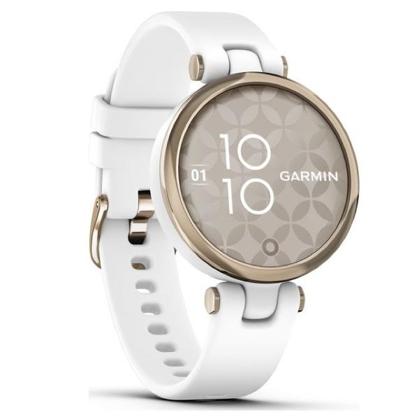 Garmin Lily Smartwatch Fitness Tracker GPS Sport Edition Rose Gold Bezel Cream Gold White