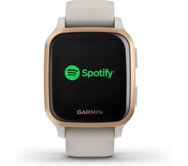 Garmin Venu Sq Music Edition GPS Smartwatch Activity Monitor Watch - Light Sand Gold
