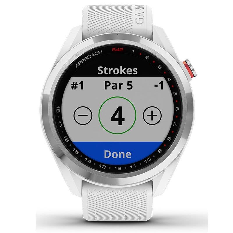Garmin Approach S42 Golf Watch Sports GPS - Silver White Newly Overhauled
