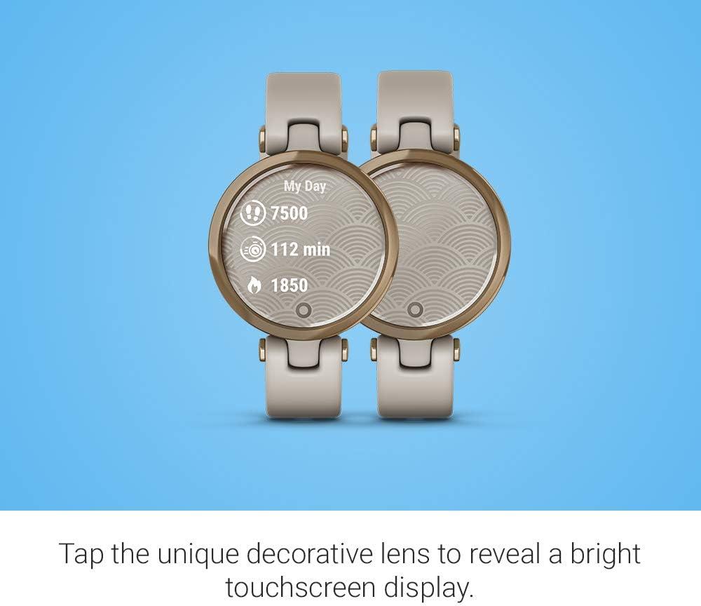 Garmin Lily Fitness Tracker GPS Sport Edition Rose Gold Bezel Light Sand Newly Overhauled