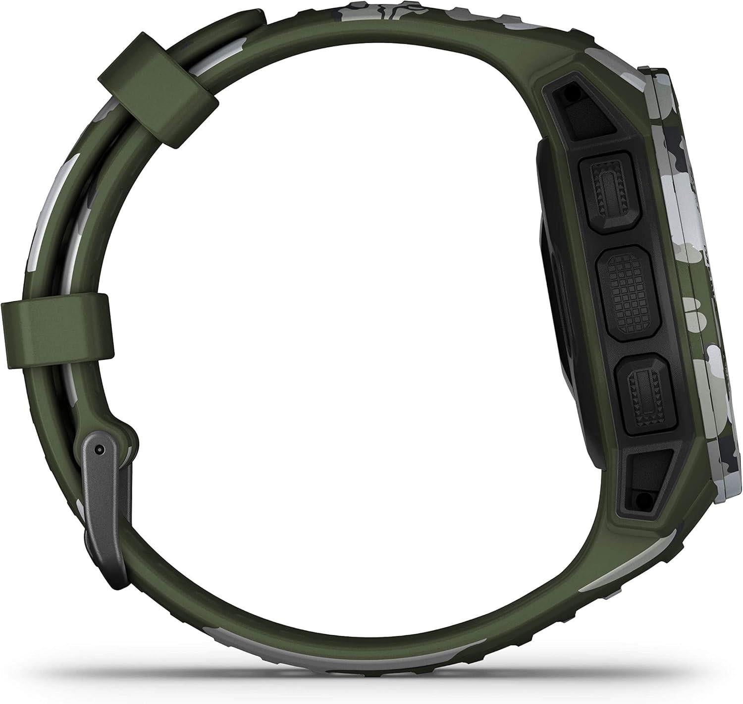 Garmin Instinct Solar Sports Watch Rugged GPS Sport Watch - Camo Edition Lichen