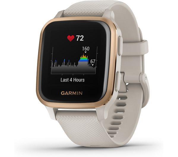 Garmin Venu Sq Music Edition GPS Smartwatch Activity Monitor Watch - Light Sand Gold