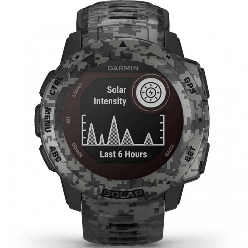 Garmin Instinct Solar Sports Watch Rugged GPS HRM Camo Graphite