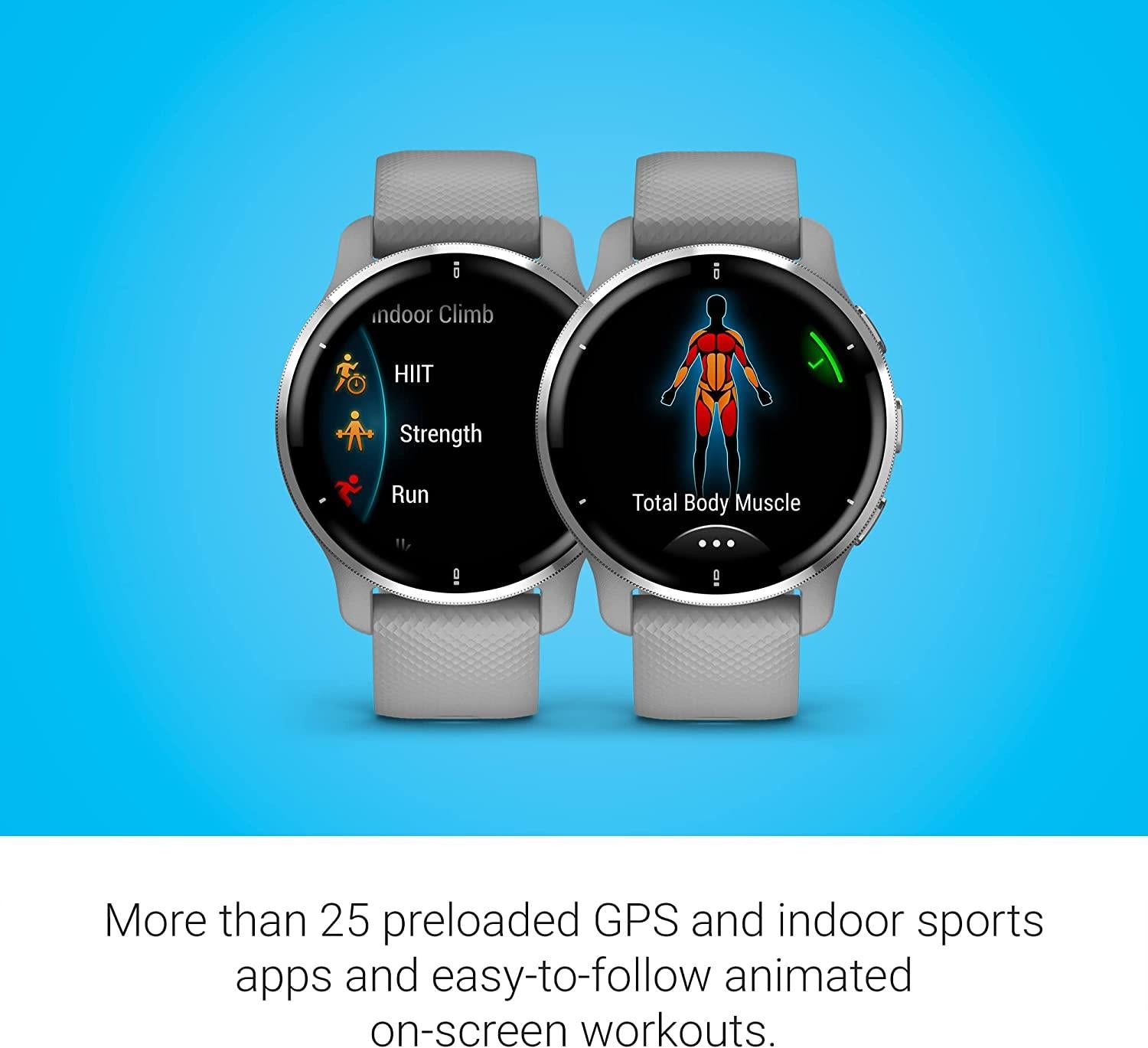 Garmin Venu 2 Plus GPS Smart Watch Heart Rate Activity Monitor - Grey Newly Overhauled