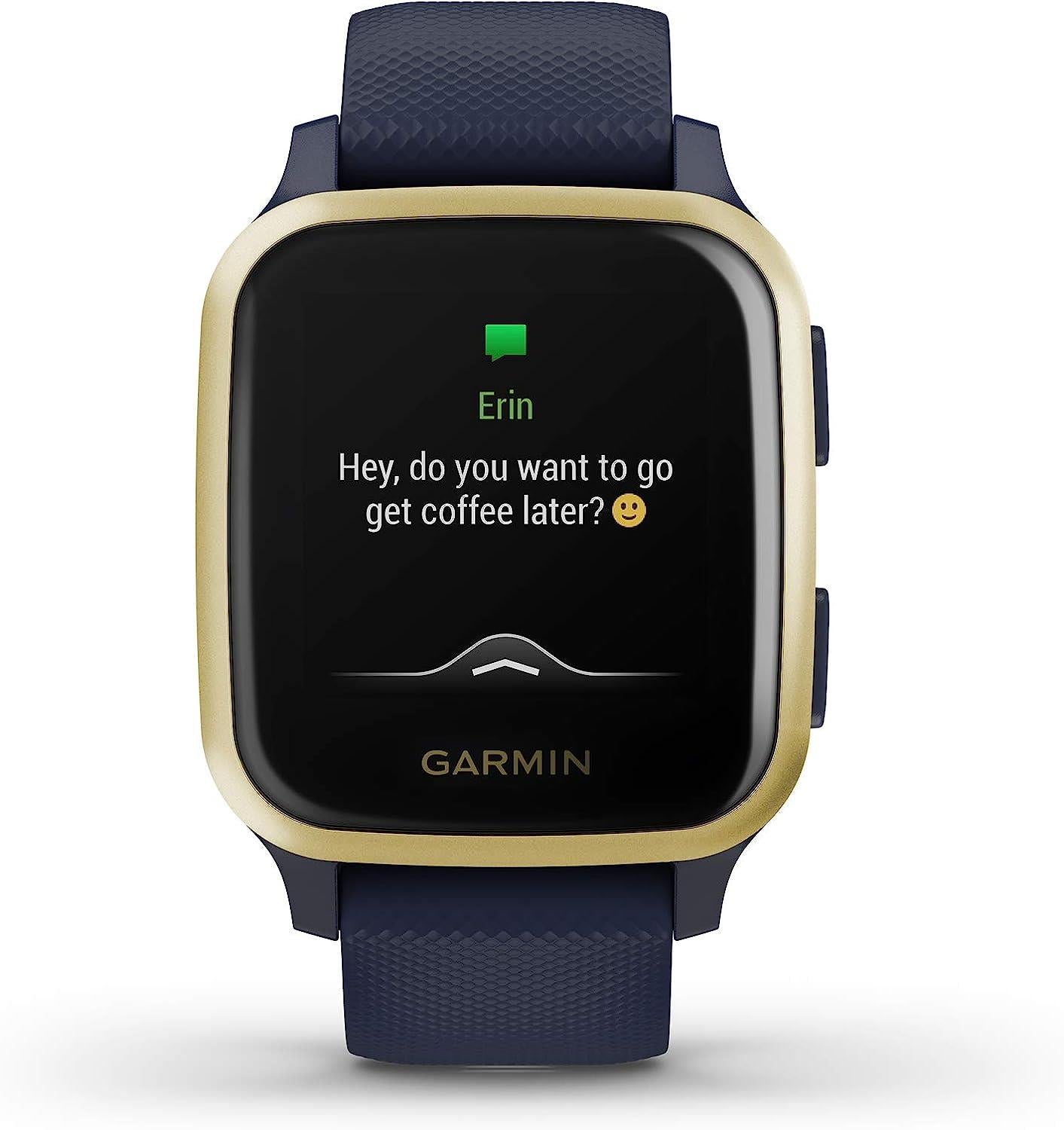 Garmin Venu Sq Music GPS Smartwatch Activity Monitor Watch Blue Newly Overhauled