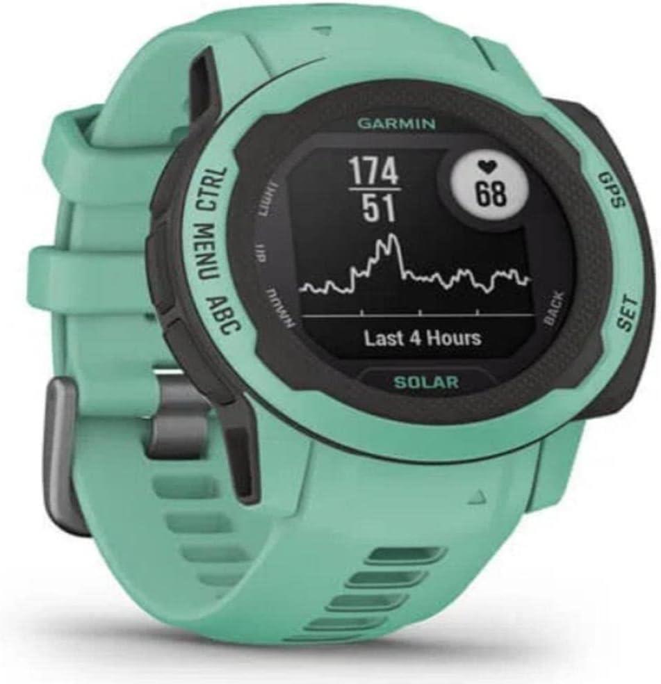 Garmin Instinct 2S Solar Rugged GPS Smartwatch Heart Rate Monitor Neo Tropic Newly Overhauled