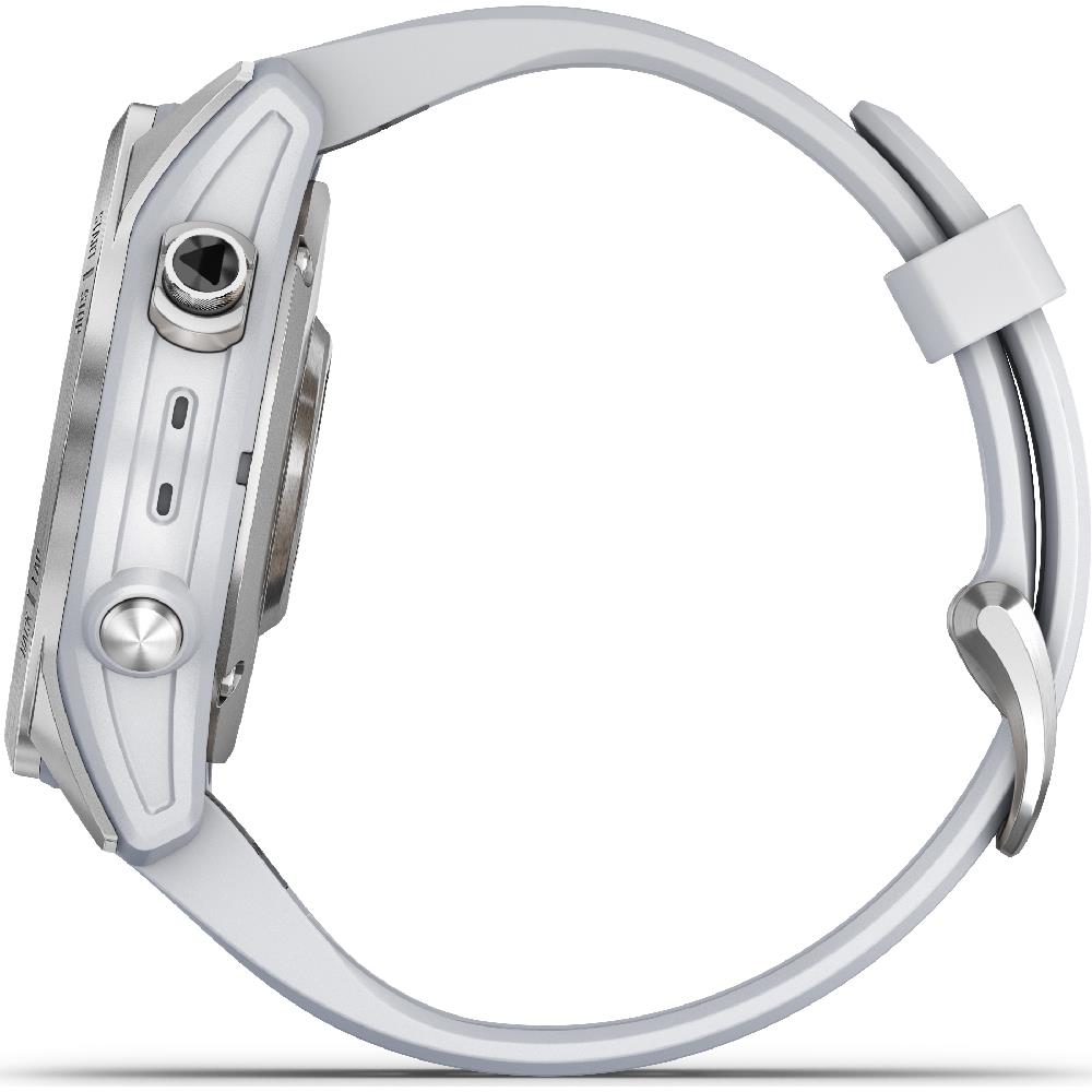 Garmin Fenix 7s Multisport GPS Watch Heart Rate Monitor 42mm Silver & Whitestone