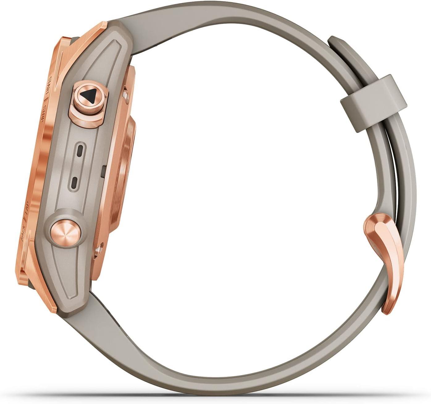 Garmin Fenix 7s Solar Multisport GPS Watch Heart Rate Monitor - Rose Gold