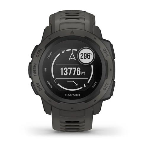 Garmin Instinct HRM Waterproof GPS Multisport Smart Watch - Graphite Newly Overhauled