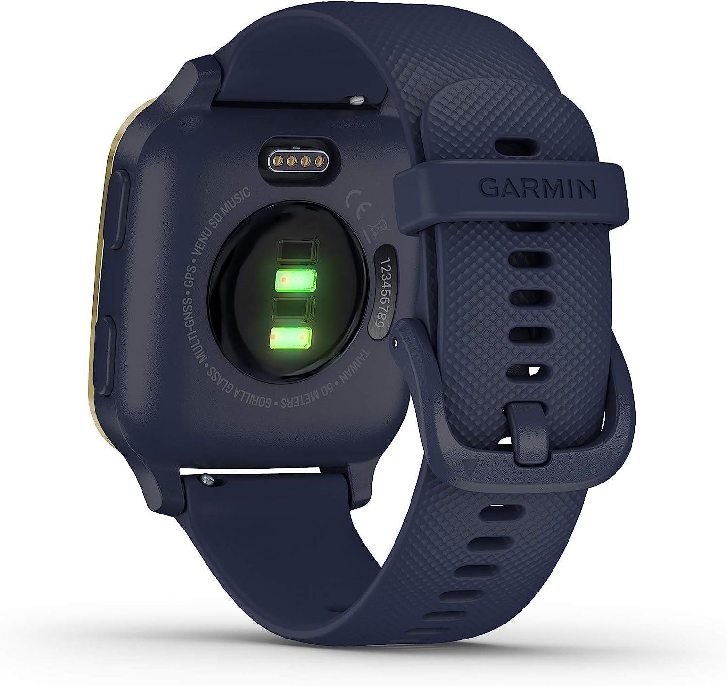 Garmin Venu Sq Music GPS Smartwatch Activity Monitor Watch Blue Newly Overhauled