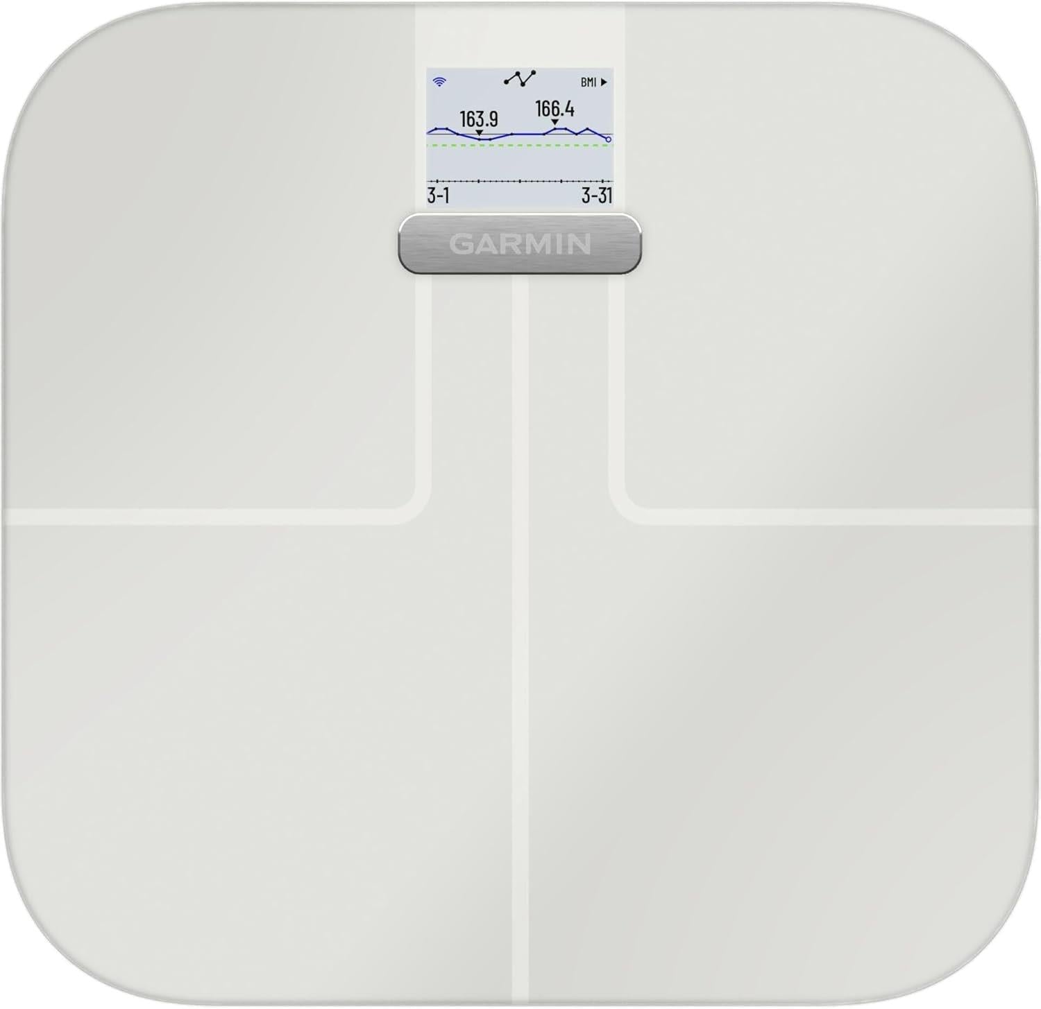 Garmin Index S2 Smart Bathroom Scale Body Weight - White Newly Overhauled