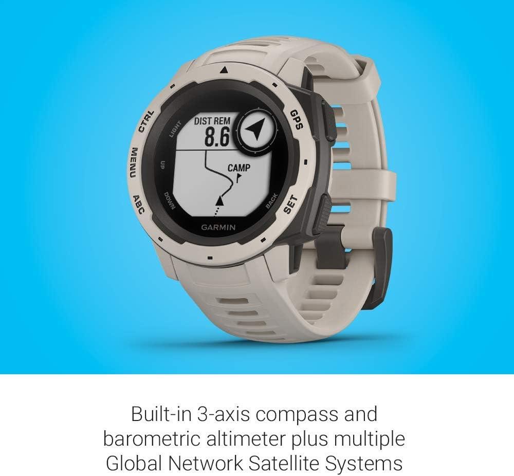 Garmin Instinct Waterproof GPS Multisport Smart Watch Heart Rate Monitor - Tundra