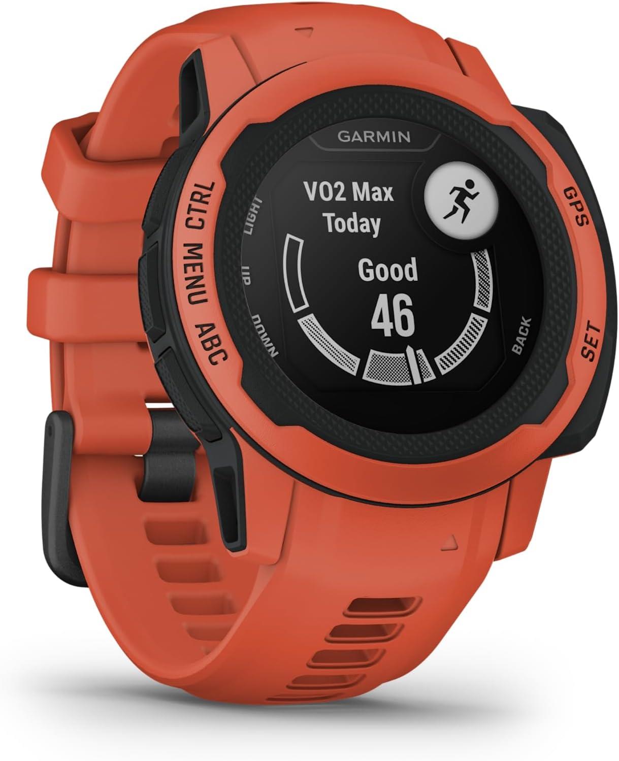 Garmin Instinct 2S Rugged GPS Smartwatch Heart Rate Monitor Poppy Newly Overhauled