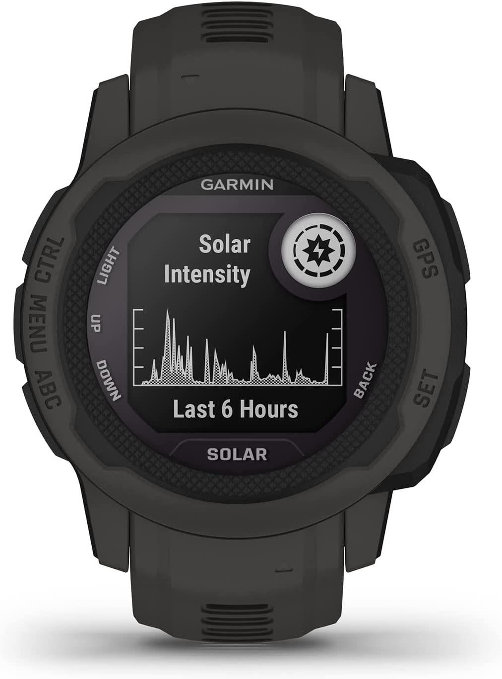 Garmin Instinct 2S Solar Rugged GPS Heart Rate Monitor Sports Watch - Graphite