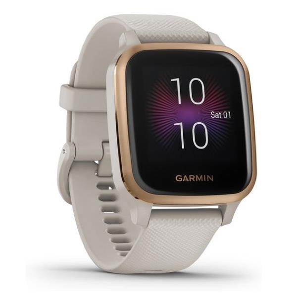 Garmin Venu Sq Music Edition GPS Smartwatch Activity Monitor Watch - Light Sand Gold