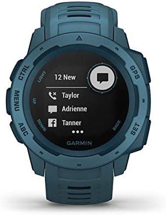 Garmin Instinct HRM Waterproof GPS Multisport Smart Watch - Blue Newly Overhauled