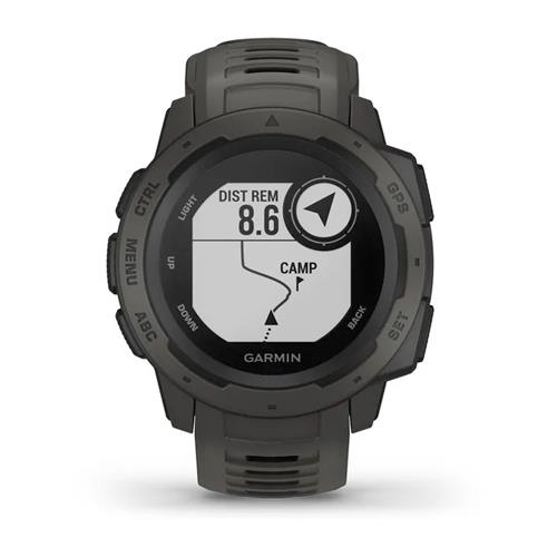 Garmin Instinct HRM Waterproof GPS Multisport Smart Watch - Graphite Newly Overhauled
