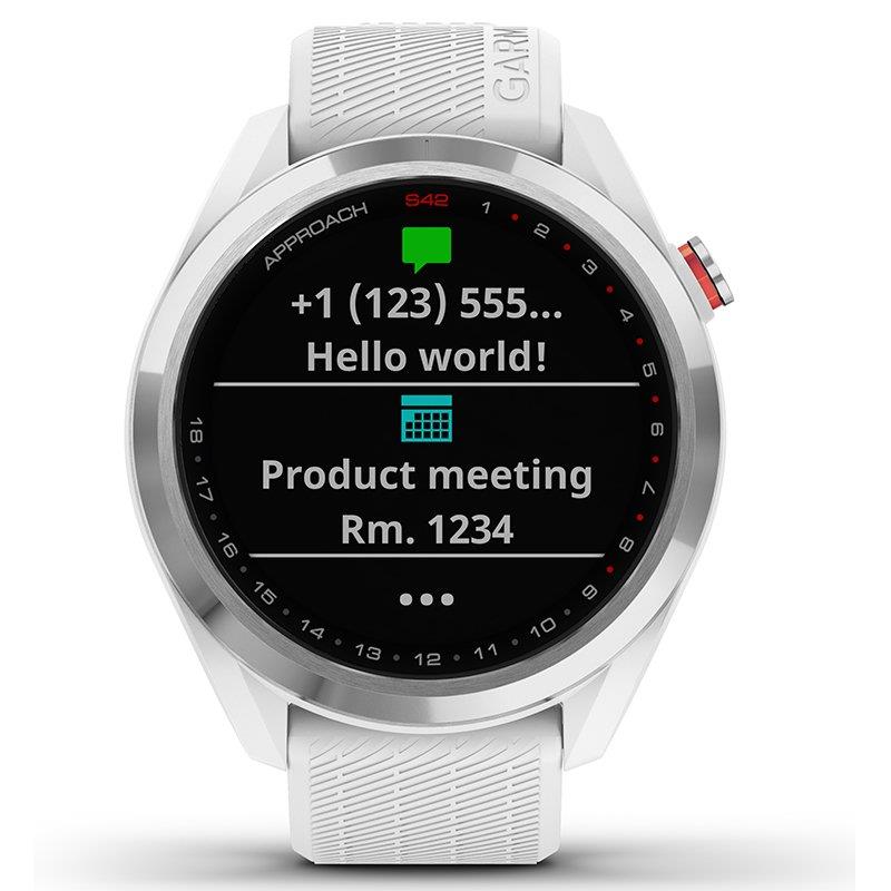 Garmin Approach S42 Golf Watch Sports GPS - Silver White Newly Overhauled