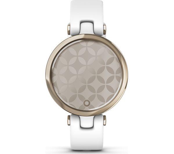 Garmin Lily Smartwatch Fitness Tracker GPS Sport Edition Rose Gold Bezel Cream Gold White