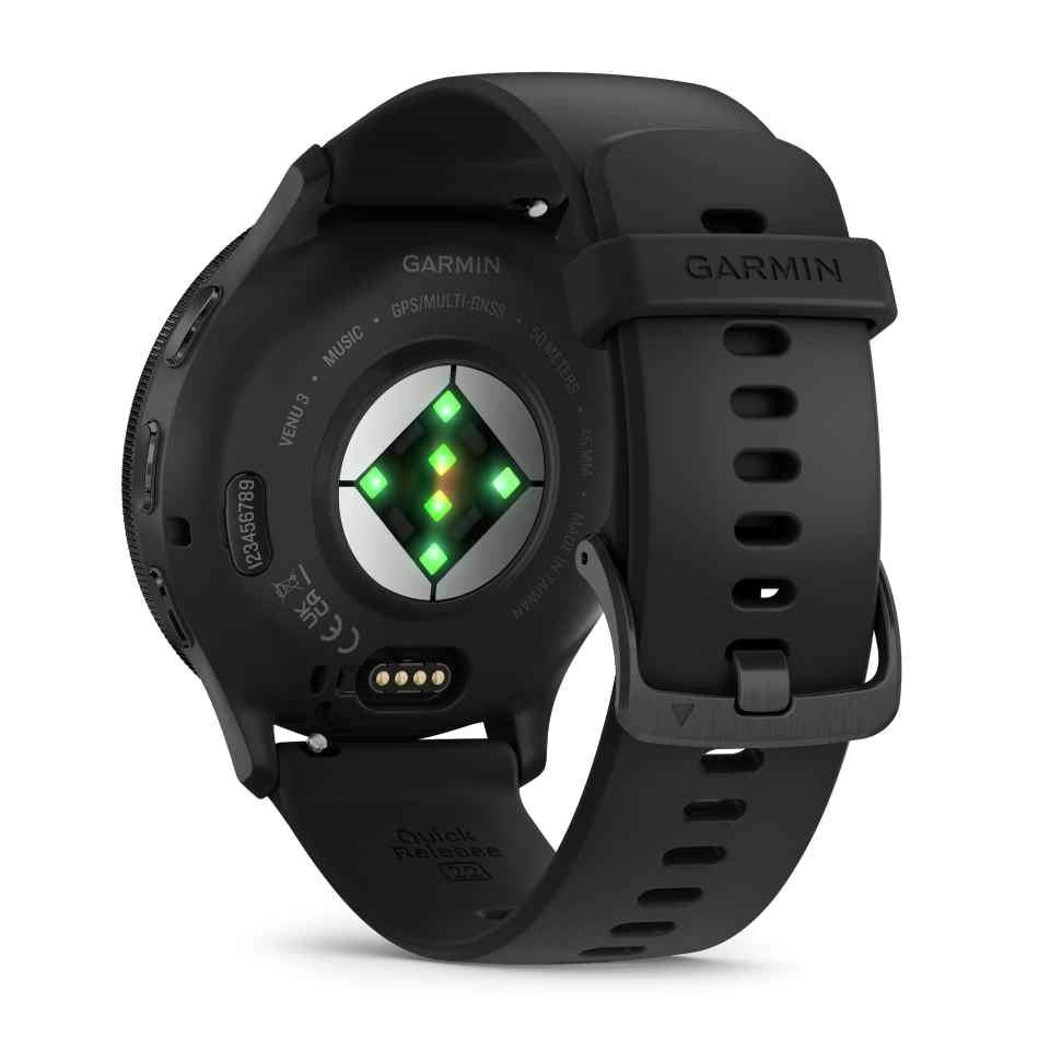 Garmin Venu 3 Slate Music GPS Smartwatch Steel Bezel - Black Newly Overhauled