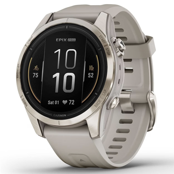 Garmin Epix PRO Gen 2 Sapphire Sport Watch 42mm - Light Sand Soft Gold