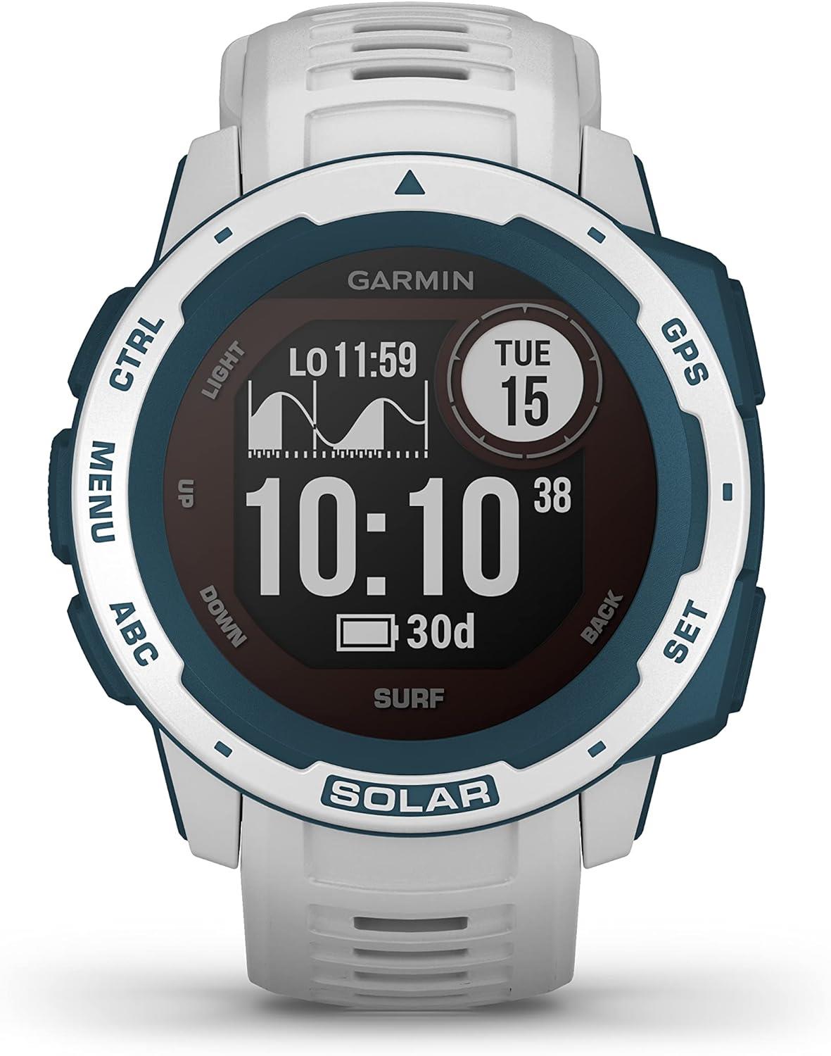 Garmin Instinct Solar Surf Edition GPS Watch - Cloudbreak Newly Overhauled