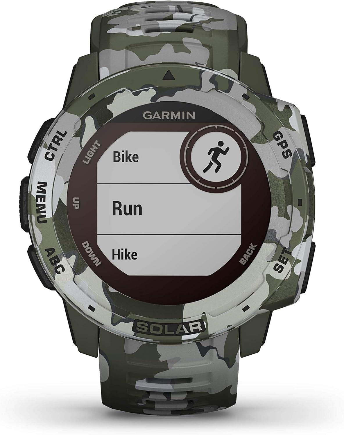 Garmin Instinct Solar Sports Watch Rugged GPS Sport Watch - Camo Edition Lichen