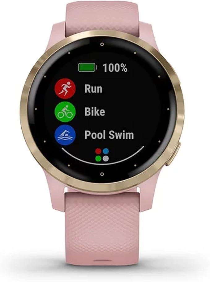 Garmin Vivoactive 4s HR GPS Sports Watch Dust Gold Newly Overhauled
