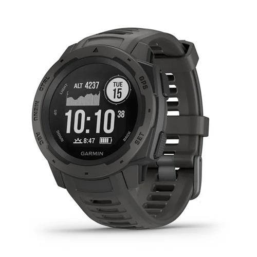 Garmin Instinct HRM Waterproof GPS Multisport Smart Watch - Graphite Newly Overhauled