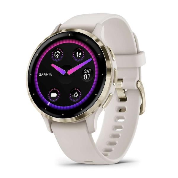 Garmin Venu 3s Music GPS Smartwatch Ivory Gold - Newly Overhauled