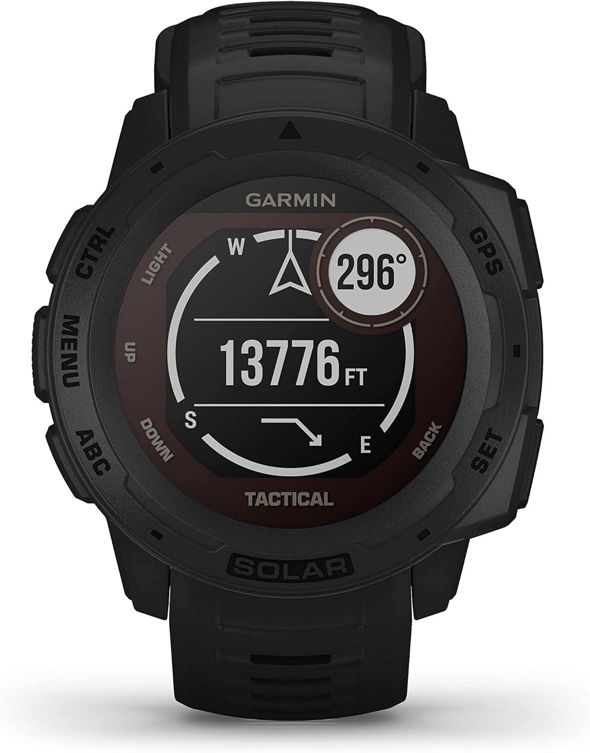 Garmin Instinct Solar Tactical Edition Rugged GPS Smart Watch - Black