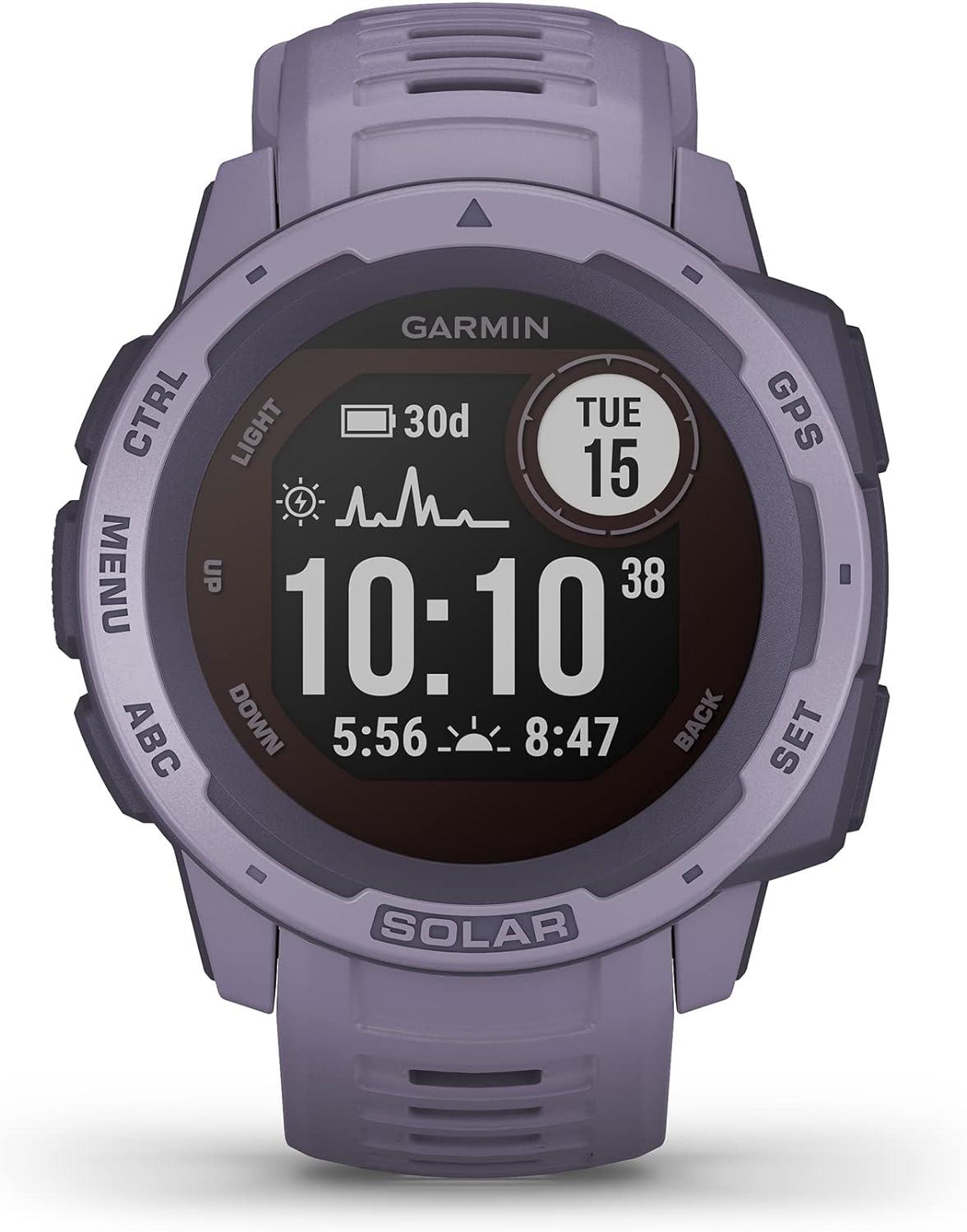 Garmin Instinct Solar Outdoor GPS Watch Orchid Newly Overhauled