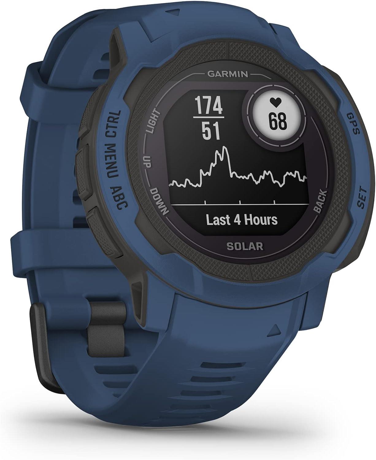 Garmin Instinct 2 Solar Edition GPS HRM Watch Tidal Blue - Newly Overhauled