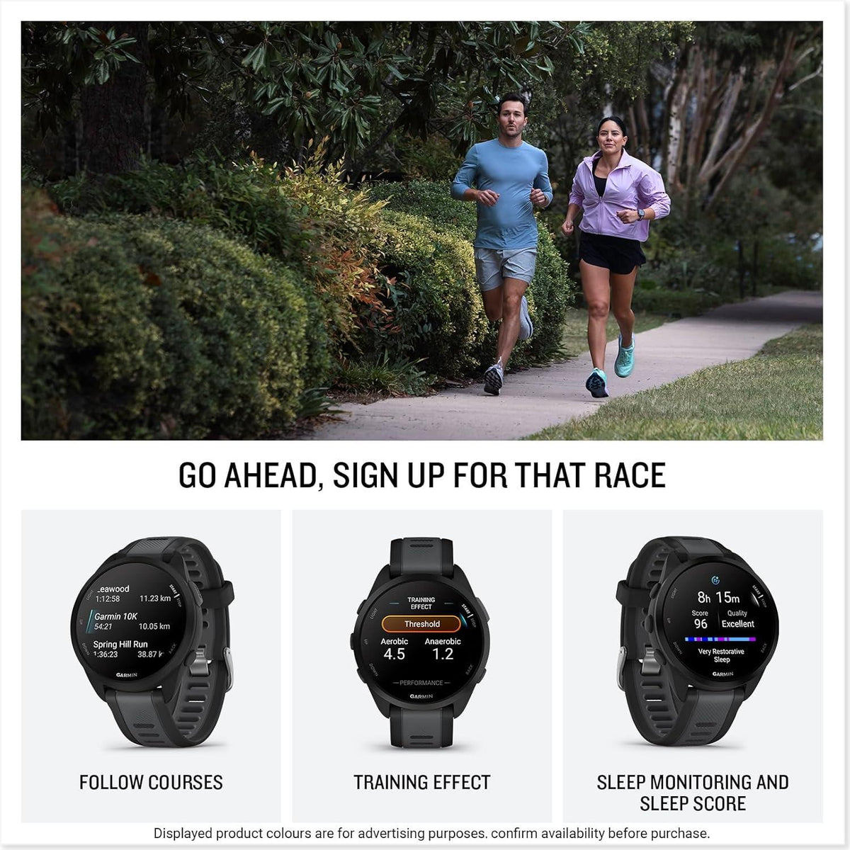 Garmin Forerunner 165 Music Running Smartwatch GPS Heart Rate - Turquoise