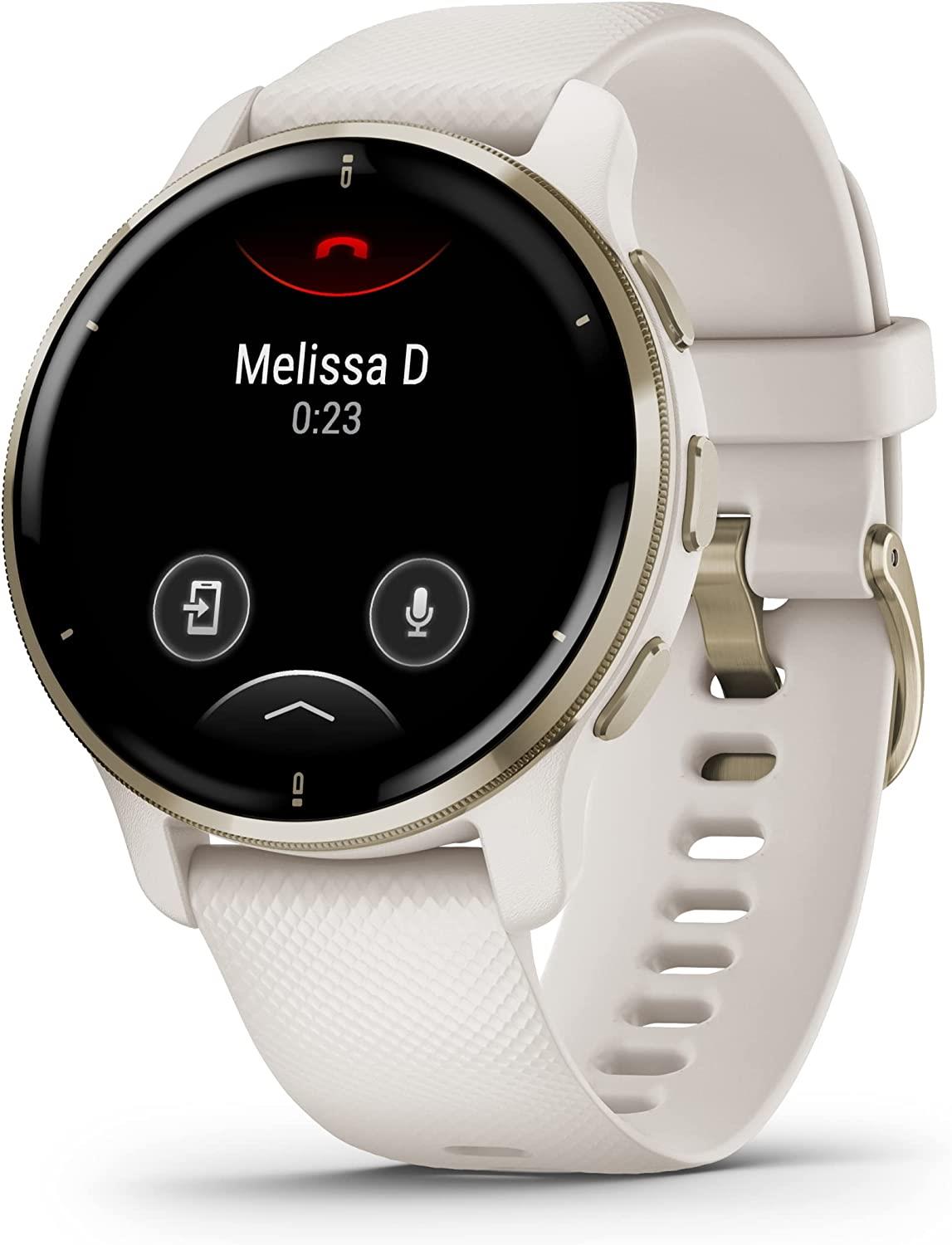 Garmin Venu 2 Plus GPS Smart Watch Heart Rate Monitor - Ivory Gold Newly Overhauled