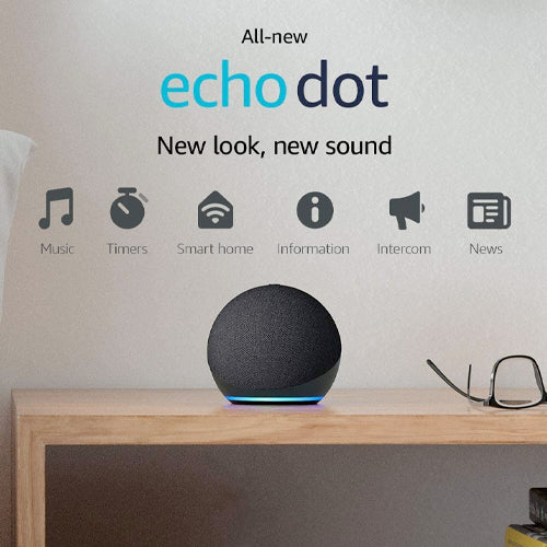 Amazon Echo Dot 4th Gen Smart Speaker With Alexa Voice Commands - Glacier White