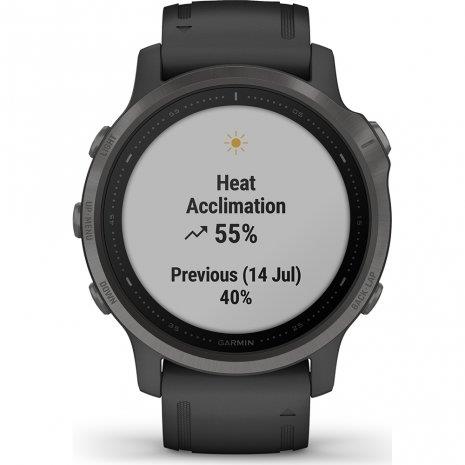 Garmin Fenix 6S Sapphire Carbon Grey DLC GPS Triathlon Watch - Newly Overhauled